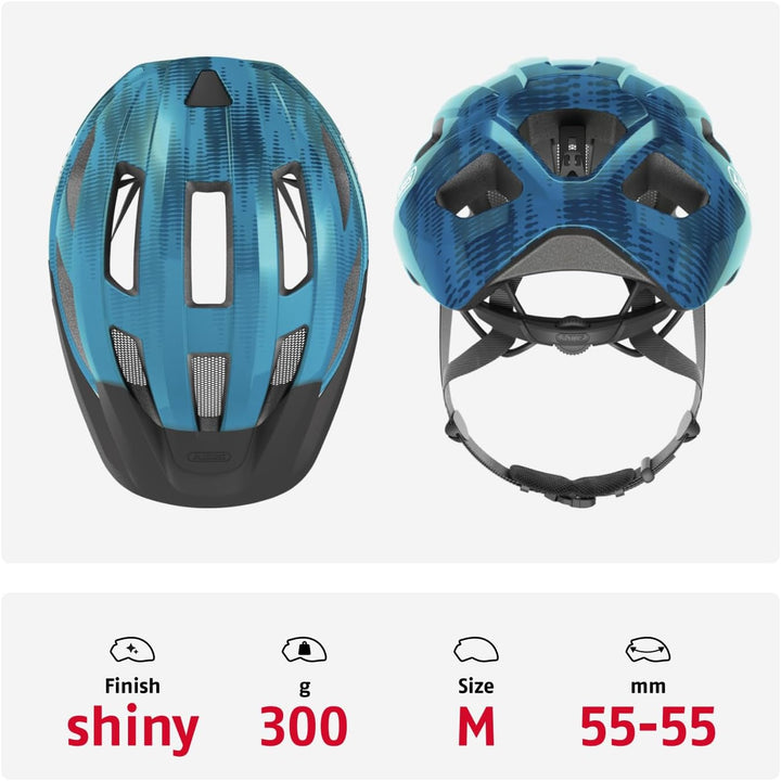 ABUS Rennradhelm Macator - sportiver Fahrradhelm für Einsteiger - auch für Zopfträger/-innen - für D