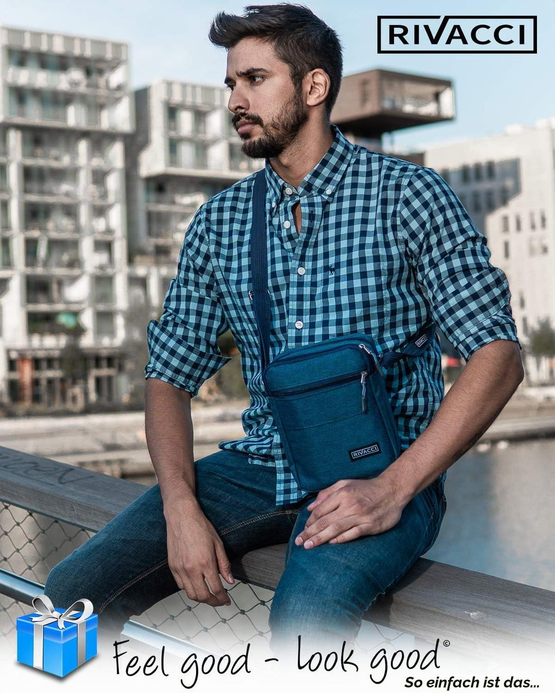 Herren-Umhängetasche, kleine Umhängetasche, für Herren – Sport und Reise – klein, Schultertasche, Vi