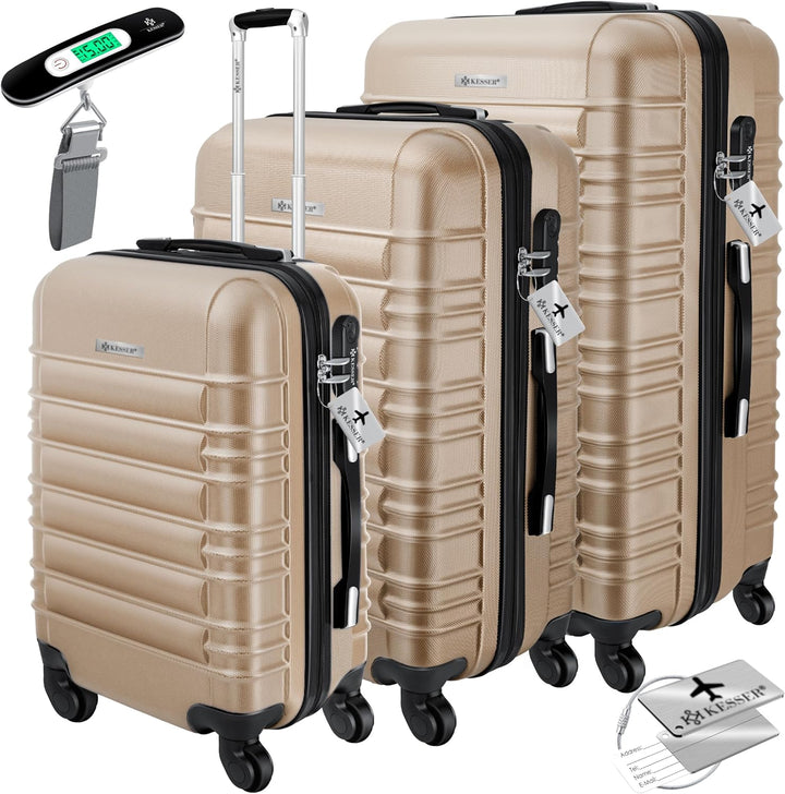 KESSER® 3tlg. Hartschalenkofferset Hard Shell Basic Hartschalenkoffer Trolley Koffer Reisekoffer Rei
