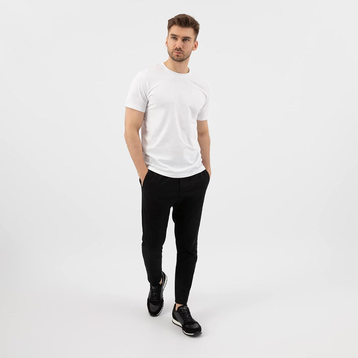 WOJAS - Herren Sneakers I Leder I Weiches Innenfutter I Dunkelblaue Akzente I Praktisch und Bequem I