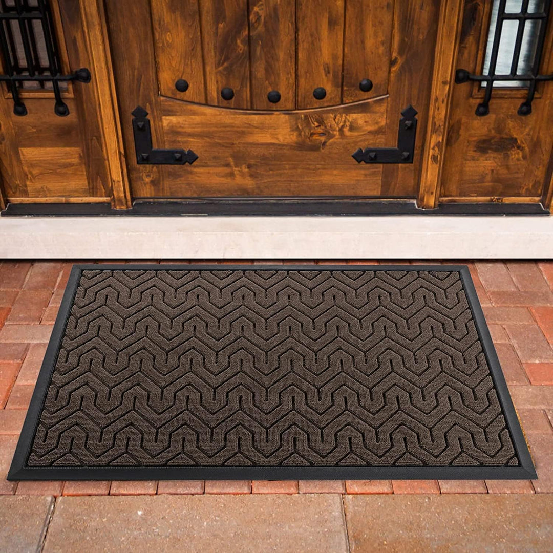 Yimobra Fussmatte für die Vordertür, strapazierfähige Ganzjahres-Fussmatte für den Eingangsbereich d