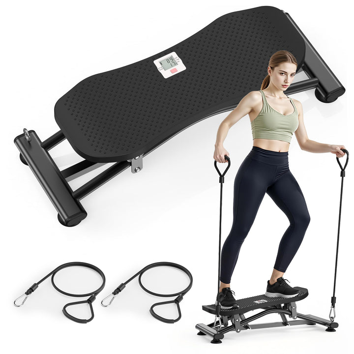 Balance Trainer Simulierte Skimaschine Widerstandsbasiertes Home Fitnessgerät Swing Stepper & Sidest