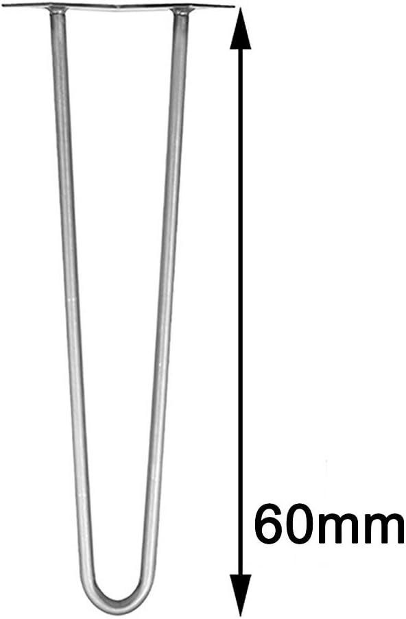 Melko 4er Set Hairpin Legs 60cm austauschbare Haarnadel Tisch&Schrank Beine 2 Streben inkl. Tischbei