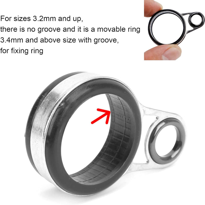 Angelruten Spitzenring Set 78 Stück 0,8-25,0 mm Teleskop Angelrutenführungen Top Ring Set mit 13 Obe