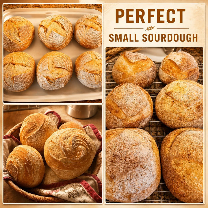 Gärkörbchen, Gärkorb, Rund Zum Brotbacken 6er Set, Gärkorb Brot mit Waschbarem Leineneinsatz, natürl