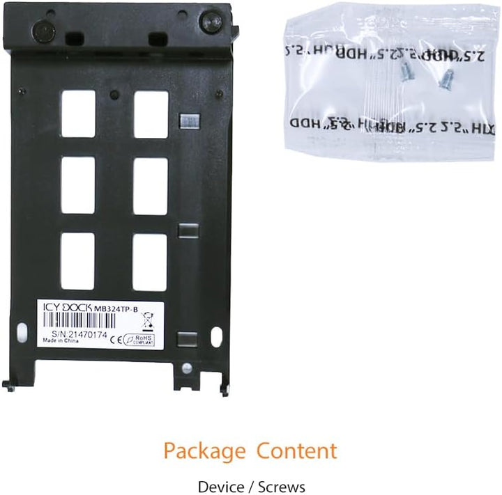 ICY DOCK Extra-Tray/Einschub für ExpressCage MB324SP-B - ExpressTray MB324TP-B Extratray für MB324,