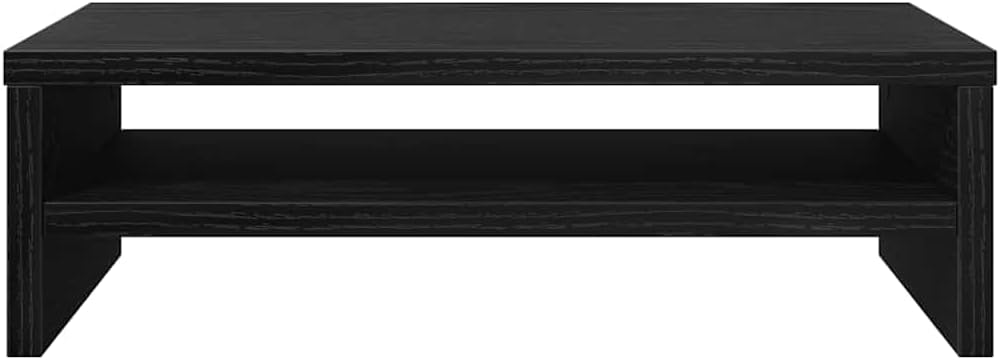 Mangloder Monitorständer Schwarze Eiche 42x24x13 cm Holzwerkstoff ergonomisch für Arbeitsplatz, Schr