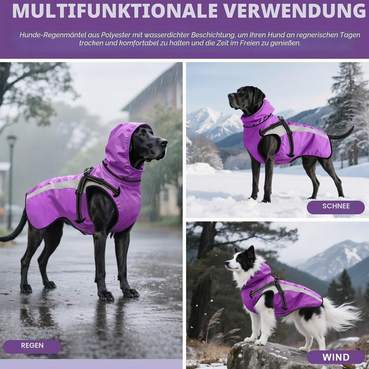 Hund Regenmantel wasserdichte Regenmäntel für Hunde Regenjacken mit Kapuze Haustier Regen Poncho Man