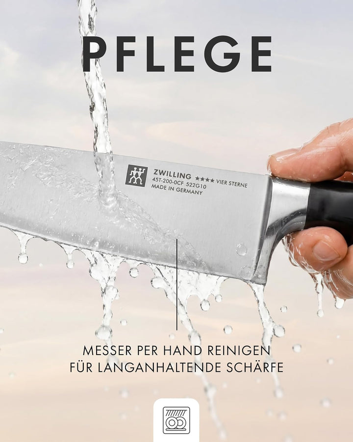 Zwilling 31071-161-0 Vier Sterne Kochmesser, Rostfreier Spezialstahl, Sonderschmelze, Kunststoff, 16