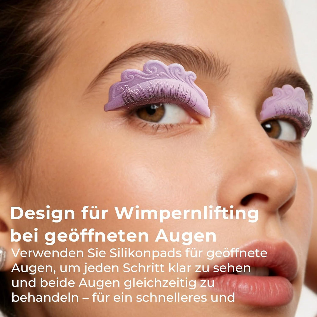 PERMANIA Wimpernlifting Set, Anfängerfreundliches Lash Lifting Set mit offenen Augen Silikonpads, 15