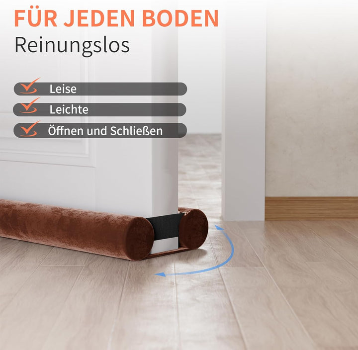 Zugluftstopper für Türen 60-100CM Türdichtung Unten Ohne Kleben Rückstandlos Tür Luftzugstopper - En