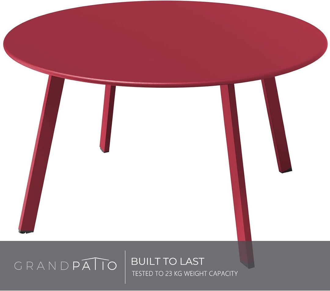Grand patio Kaffeetisch, Outdoor Tisch, Balkontisch, Premium Stahl, Einfacher Aufbau, Beistelltisch