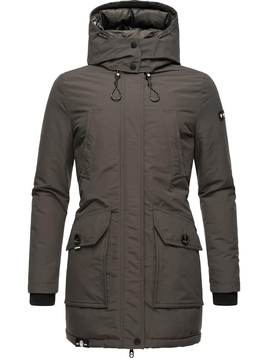 Navahoo Damen warmer Winter Kurzmantel Blizzardstorm XS-3XL XS Anthracite, XS Anthracite