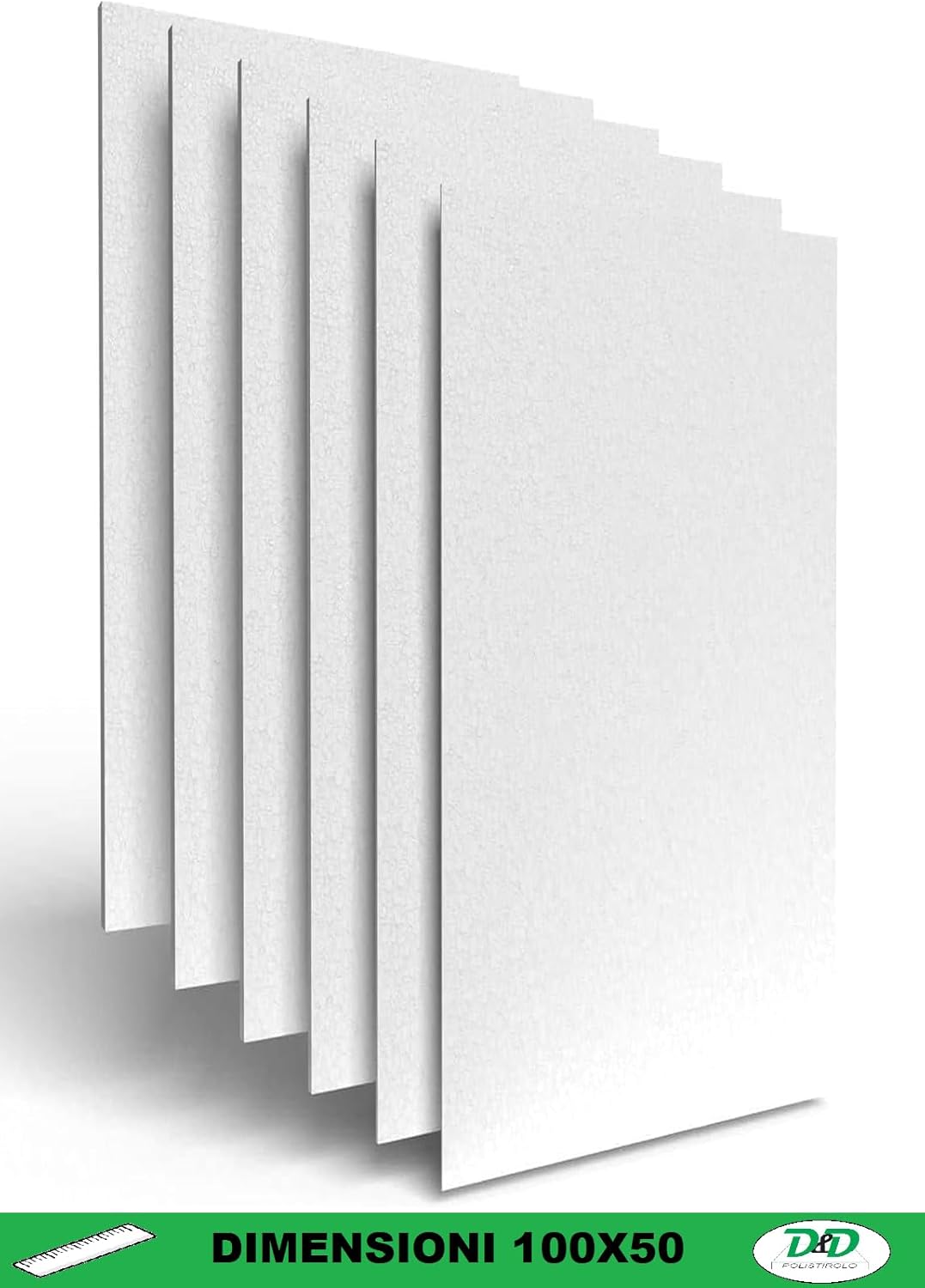 D. & D. Polystyrol Mehrzweck-Polystyrol-Platten 100 cm x 50 cm, Dichte 15 kg/m³ (14 Stangen à 2,5 cm