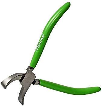 FREUND 01090022 Mini-Falzzange gebogen 45°, Maul 22mm, tauchisolierte Griffe