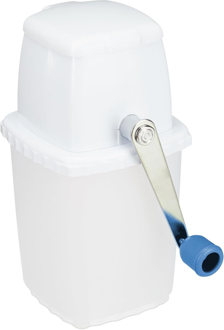 Relaxdays Eiscrusher, manuelle Eismühle, mit Handkurbel, Barzubehör, Crushed Ice für Cocktails, Long