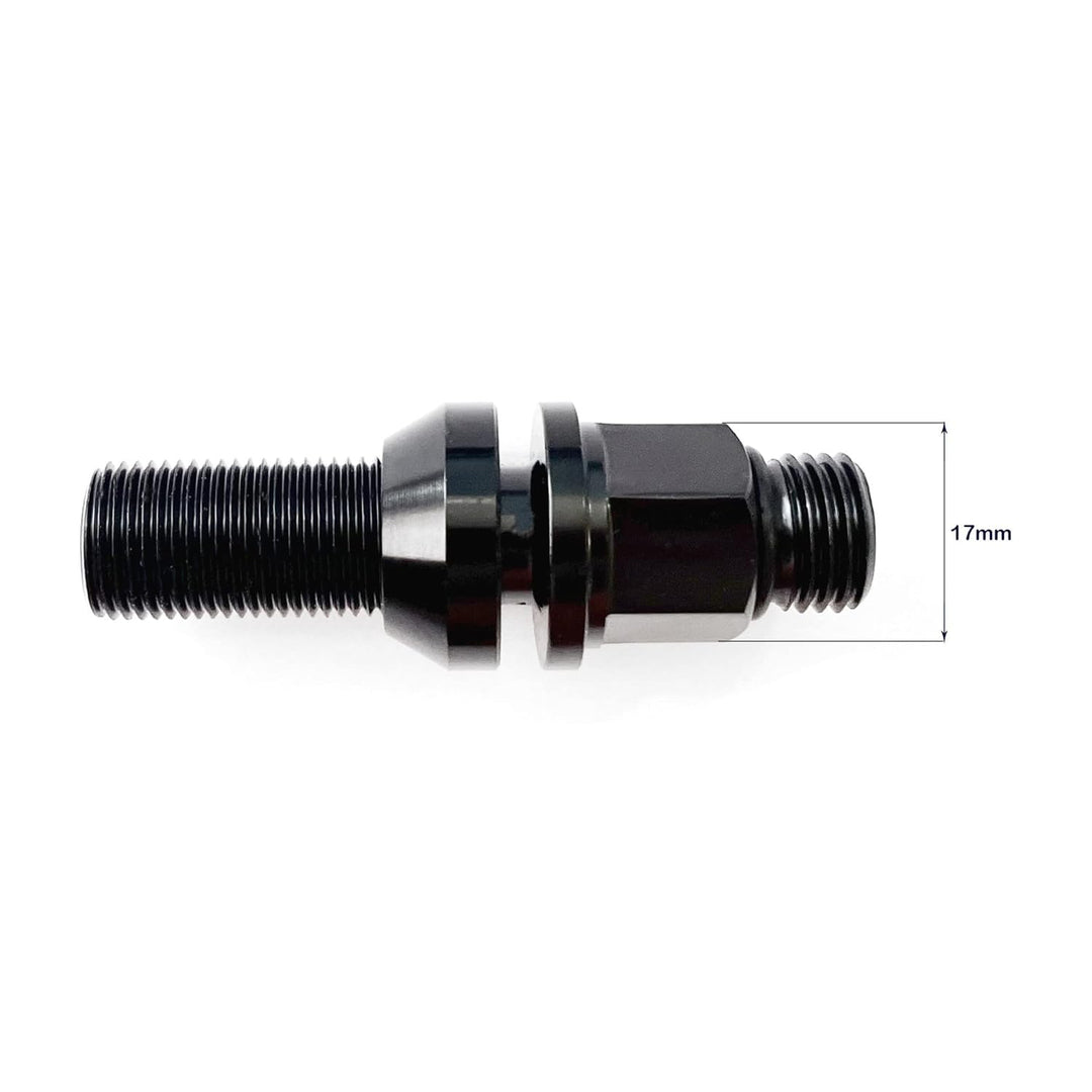 OMP SPEED Set 20 Radschrauben schwarz mit metrischer M12X1.25 Schlüssel 17-19 lang Gewinde 28 mm mit