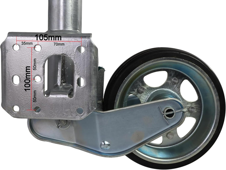 Automatik Stützrad Schwerlast 500kg Ø60mm extra Lang PKW Anhänger Spornrad 232x80mm Wohnanhänger Car