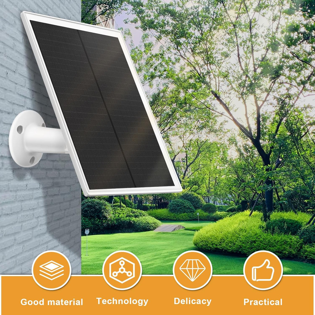 Vegena 6W Solarpanel Für Überwachungskamera, Solarmodul, Solarladegerät Solar Panel IP66 Wasserdicht