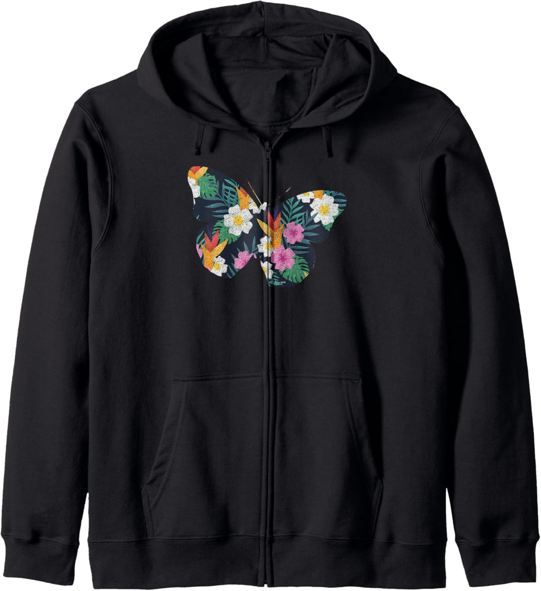 Niedlicher Blumen Schmetterling Kapuzenjacke