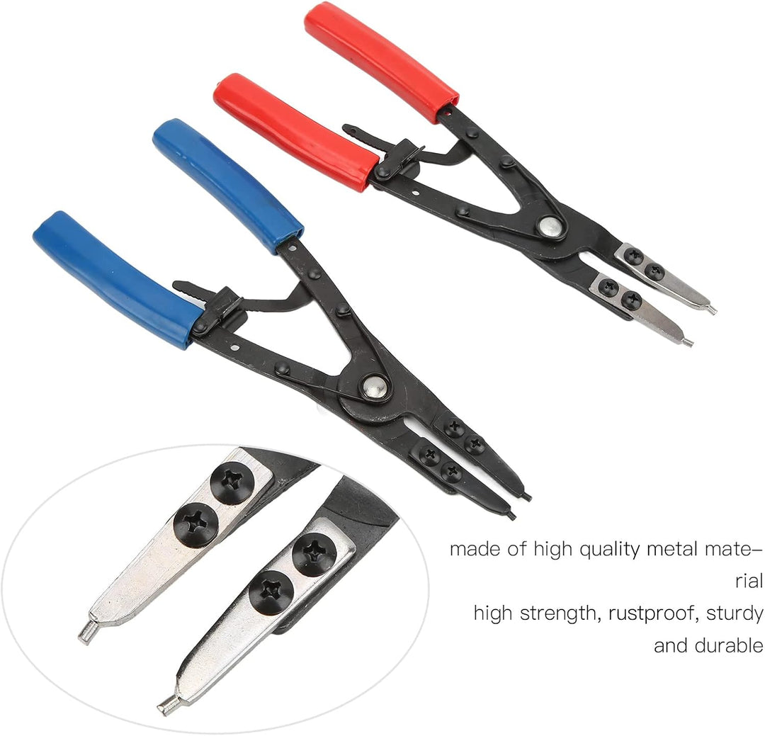 Seegeringzange Gross,Snap Ring Plier Set,Seegeringzange,Auto-Wartungswerkzeuge 2Pcs Heavy Duty Inter
