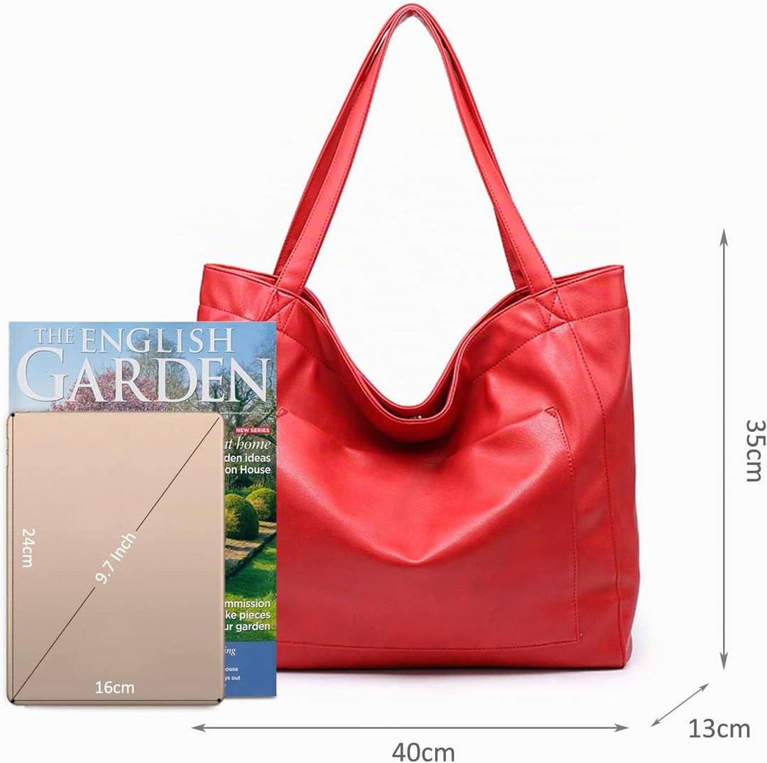 NICOLE &amp; DORIS Handtasche Damen Gross Shopper Tasche Casual Schultertasche Weiche Leder Tragetasche