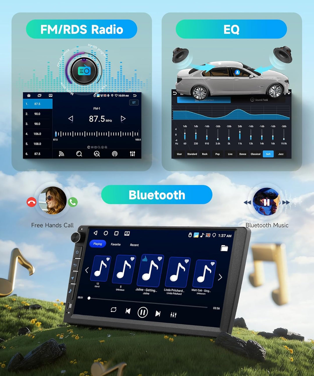 Rimoody 4G+64G Android Autoradio für Mercedes Benz C Class W204 S204 2007-2014