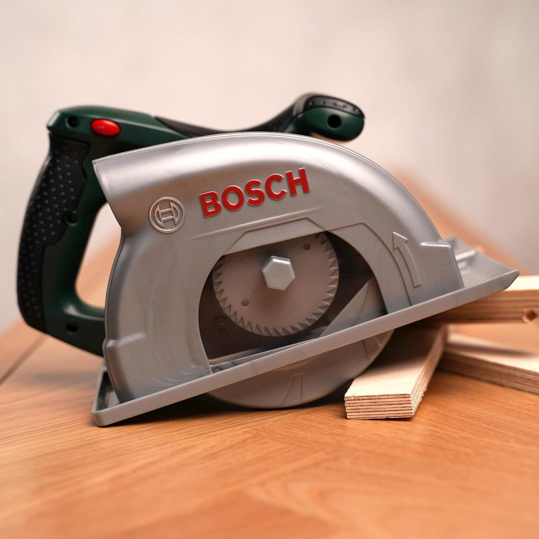 Theo Klein 8421 Bosch Kreissäge | Batteriebetrieben mit Kreissägebewegungen, Licht- und Soundfunktio
