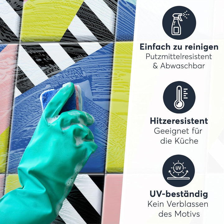 CREATISTO Klebefliesen Stickerfliesen Fliesenfolie - Stylische Sticker Aufkleber für Fliesen I Klebe