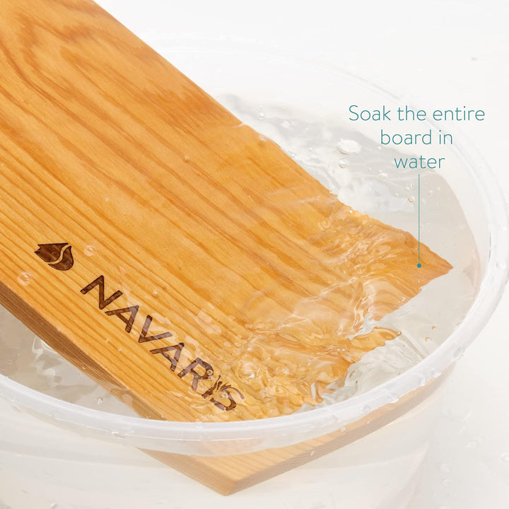 Navaris 6X Zedernholz Grillbretter zum Grillen - 30 x 15cm - Grill Zedernholzbrett Set - BBQ Grillbr