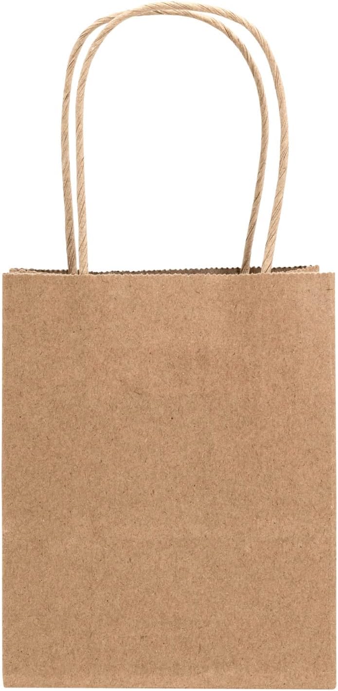 Idena 60058 - Papiertüten, 20 Stück, 12 x 5 x 15 cm, Geschenktüten, Kraftpapier Tüten, Basteltüten z