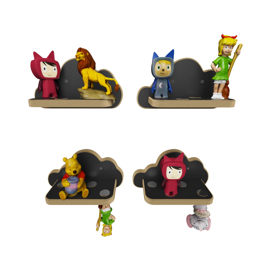Regal für Toniefiguren, Wandregal für Kinder, Aufbewahrung für Tonies und Tonibox, Kinderregal zur T