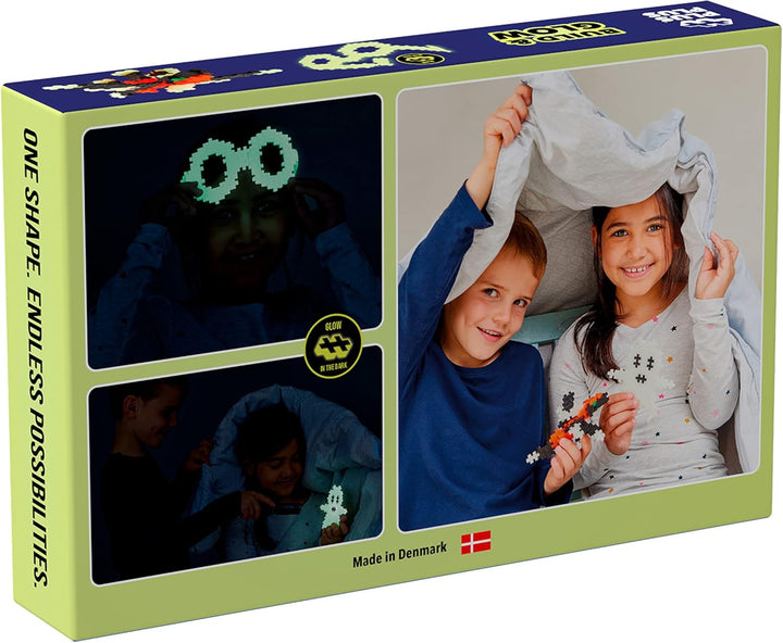 Plus-Plus 9603808 Mini Geniales Konstruktionsspielzeug, Build and Glow, nachtleuchtendes Bausteine-S