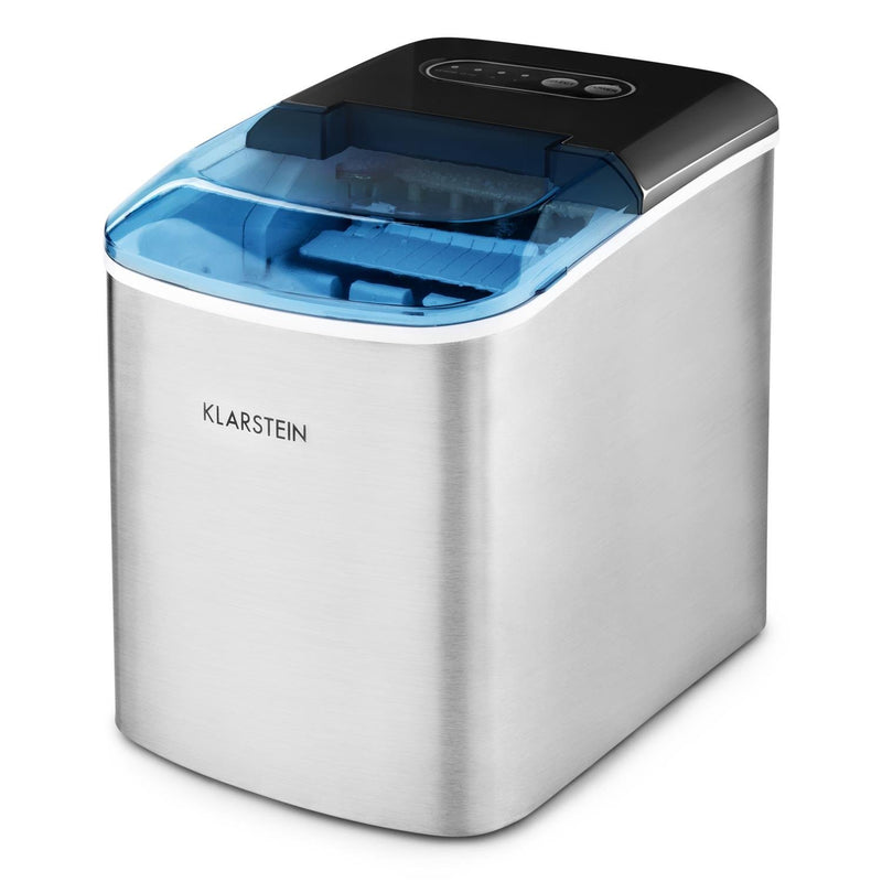 Klarstein On-The-Rocks - Eismaschine, Eiswürfelbereiter, Eiswürfelmaschine, 12 kg / 24 h, 120W, 2 Wü