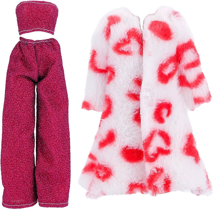 5 Satz Kleider Herbst Kleidung Windjacke + Hosen Schuhe Tasche Mantel Mode Hut Für 29cm Puppen Zubeh