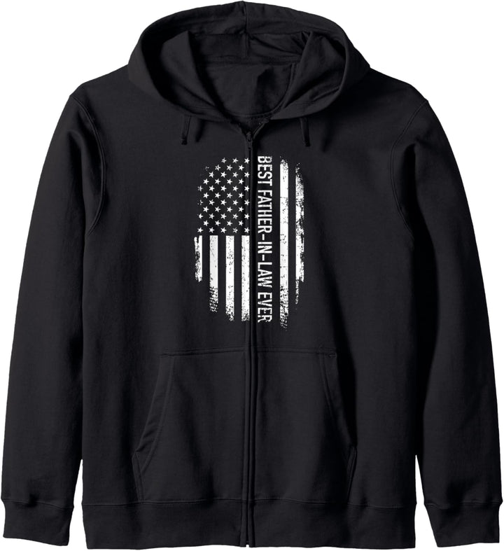 Bester Schwiegervater der Welt USA Fahne Flagge Kapuzenjacke