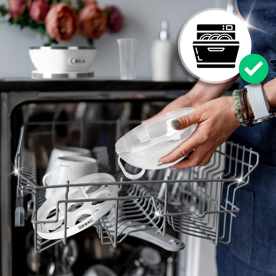 Duronic EB27 WE Eierkocher, Eierkocher für 7 Eier, 400 Watt Eierkocher, Härtegrad von weich bis hart