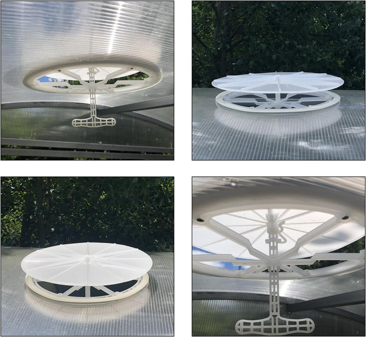 Gewächshaus Öffner Alternative – Manuelle Lüftungsklappe für Polycarbonat, einfache Montage ohne Fen