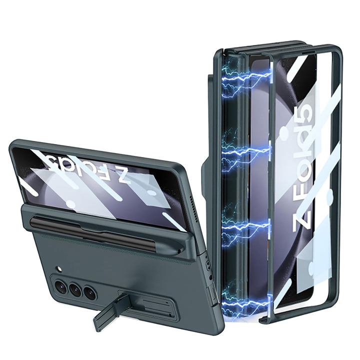 CeeEee Hülle für Samsung Galaxy Z Fold 5 5g Case 360 Grad Vollschutz Built in Bildschirm Schutz Hand