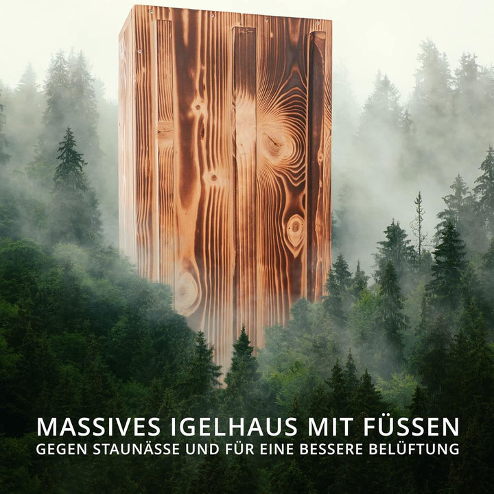 XXXL Igelhaus Neu (IG6) Igelhütte - Igelhaus mit Labyrintheingang und Rattenklappe - mit Boden und A