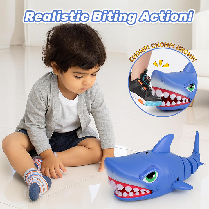 RC Hai Spielzeug 2.4GHz mit Sound &amp; Beiss-Action - Interaktives ferngesteuertes Roboter Auto für Kin