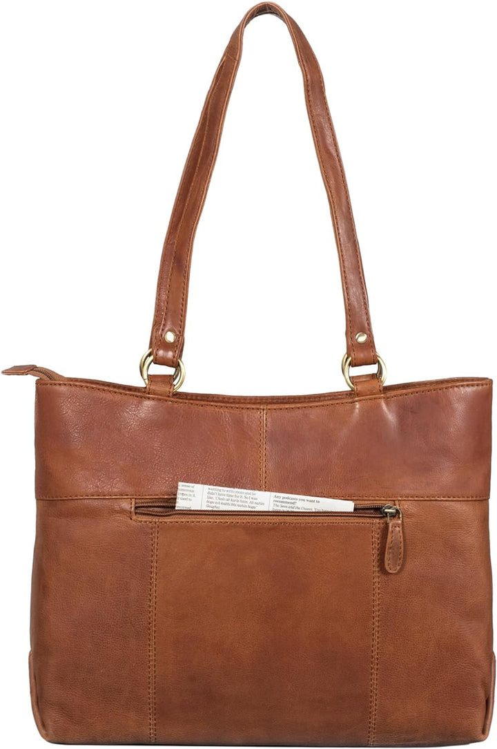 STILORD 'Delilah' Leder Shopper Damen Handtasche Umhängetasche Hobo Bag Retro Schultertasche Lederta