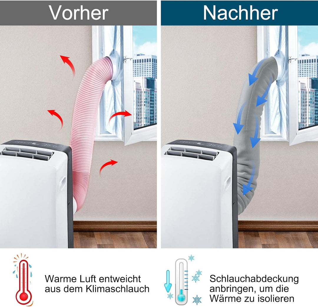Klimaanlagenschlauch Abdeckung - Isolierte Schutzhülle für mobile Klimaanlagen, Wärmeschutz Schlauch