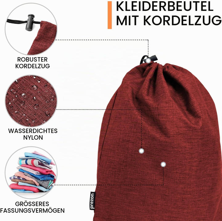 Prezon Komprimierbaren Packwürfeln mit Reiseschuhtasche und Wäschesack, Erweiterbarer Koffer-Organiz