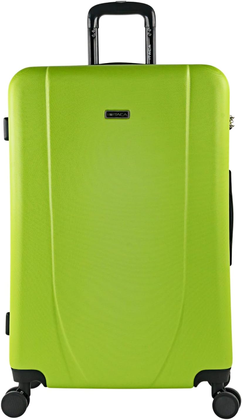 ITACA Tiber Reisekoffer, Robustes und leichtes ABS-Material, Hartschale, 50x75x30 cm, Pistazie-Anthr