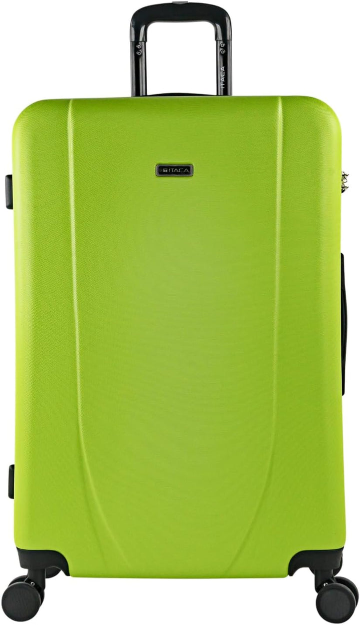 ITACA Tiber Reisekoffer, Robustes und leichtes ABS-Material, Hartschale, 50x75x30 cm, Pistazie-Anthr