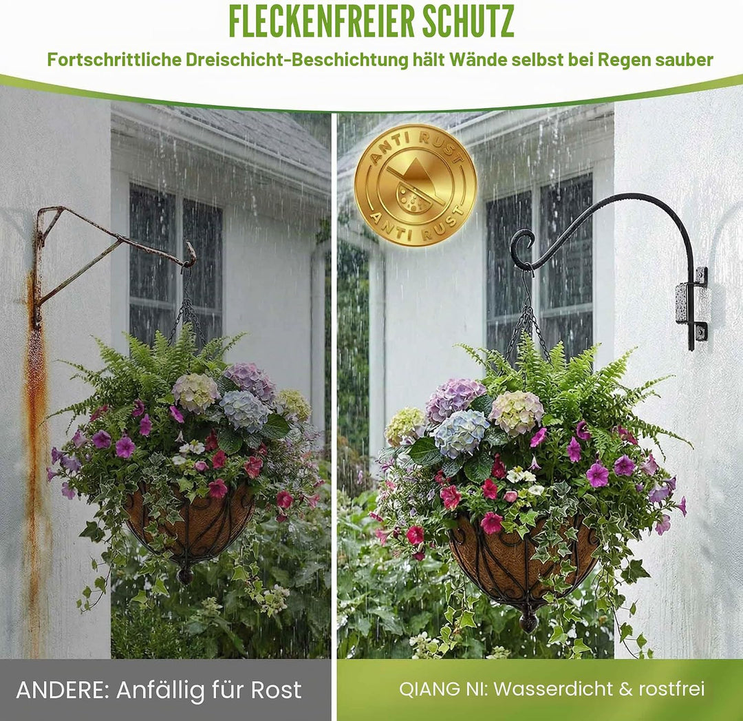 AJART Outdoor-Haken für Vogelfutterstation: Schwenkbare Hängepflanzenhalterung, 40,6 cm, für Wandhal