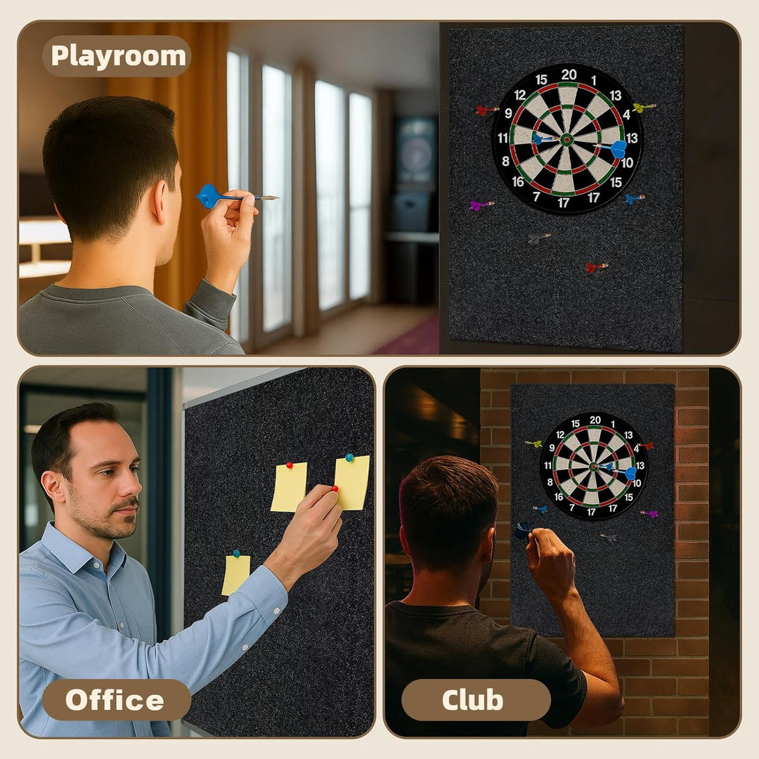 Rdutuok Dart Wandschutz Selbstklebender Filz 30x30 cm,Dartboard-Rückseite Dartscheibe Hintergrund Sc