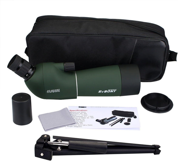 Svbony SV28 Spektiv Sportschützen 20-60x60 BAK4 Prisma FMC Optik Monokular Teleskop Abgewinkeltes Ok