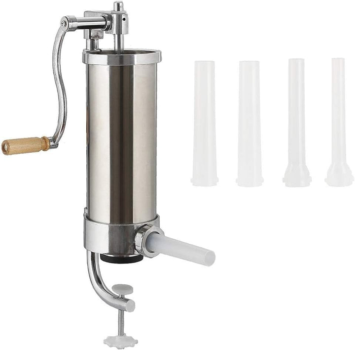 3,5L Wurstfüller, Wurstmaschine Manuell, Wurstfüllmaschine Edelstahl mit Tischklemme, Press Wurstspr